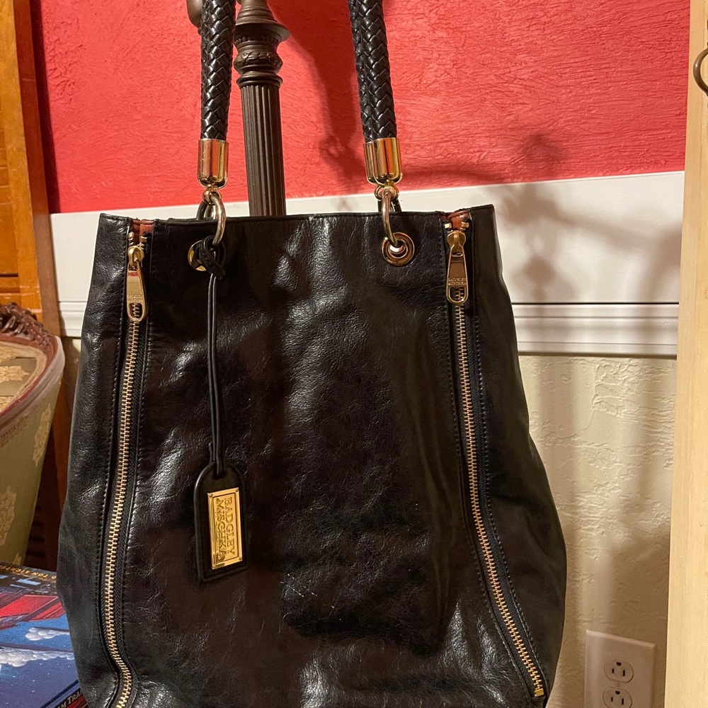 Badgley Mischka black Leather Bag